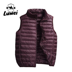2024 Custom <b>Men's</b> Fashion <b>Waistcoat</b> Gilet Full Zipper Windbreaker Utility Bubble for Winter - Product Image 5