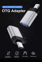Adaptador USB 3.0 a Tipo C OTG PD60W de Diseño Mini, Convertidor OTG Compatible con Teléfonos Móviles y Laptops
