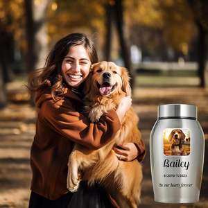 โกศขี้เถ้าที่ระลึกส่วนบุคคลสำหรับแมวสุนัขชื่อสัตว์เลี้ยงที่กำหนดเองและรูปภาพสำหรับโกศใส่ศพ (ตัดไปยังเค้าร่างสัตว์เลี้ยงของคุณ) - Product Image 5