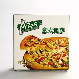 Toptan kutuları 10x10-Pizza kulübe pizza kutusu resim özel logo pizza kutuları