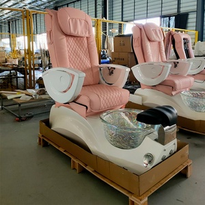 Kisen Multifunctional Black White Pink Throne Manicure Luxury Pedicure Chair with <b>Remote</b> <b>Control</b> for Beauty Salon - Product Image 4