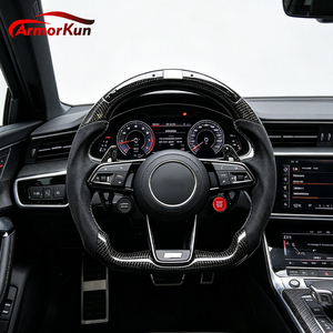Volant de course personnalisé haut de gamme en cuir et fibre de carbone avec LED pour <span class=keywords><strong>Audi</strong></span> A3 A5 R8 RS3 S3 Q3 A4 <span class=keywords><strong>Q5</strong></span> SQ2 SQ5 Q8 Q7 SQ7 RSQ3 - Product Image 5