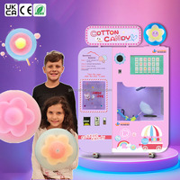 Machine à barbe à papa en métal entièrement automatique commerciale, machine à sucre pour enfants, fonction SDK pour usage commercial