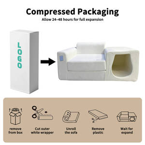 OEM ODM高級モジュラー断面フォームソファペット犬猫洞窟スポンジソファ真空パッケージ圧縮スポンジソファ - Product Image 3