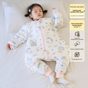 Sac de couchage à capuche pour bébé 100 % coton, personnalisable, hiver, jambes séparées, lavable en machine, manches longues, motif <span class=keywords><strong>dessin</strong></span> <span class=keywords><strong>animé</strong></span>, vente en gros - Product Image 2