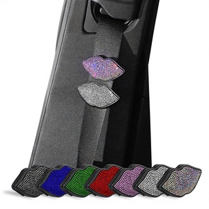 Nouveau Clip de Fixation de Sécurité pour <span class=keywords><strong>Ceinture</strong></span> de Sécurité en PU avec Diamants, Réglable et Élastique, pour Femmes Enceintes, Ajustement Universel pour Voiture - Product Image 2