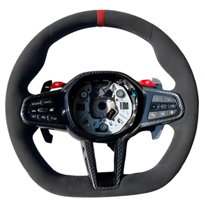 Volante Deportivo Personalizado de Gamuza para <span class=keywords><strong>BMW</strong></span> Serie G M3 M4 M5 E90 E92 G20 G05 330i 340i 440i 540i X3 X4 X5 G42 G80 G30 - Product Image 1