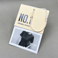 Vêtement vêtement en jean swing imprimé de logo personnalisé de luxe étiquette volante en papier de coton étiquette volante autocollant d'étiquette volante pour vêtement
