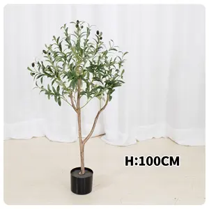 Artificial Bonsai Olive Tree High Quality Artificial Greenery Plants For Home Decor Garden Supplies