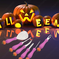 Ensemble d'outils d'halloween en acier inoxydable, 19 pièces, spécial pour les états-unis, professionnel de haute qualité, nouveau design, 2023