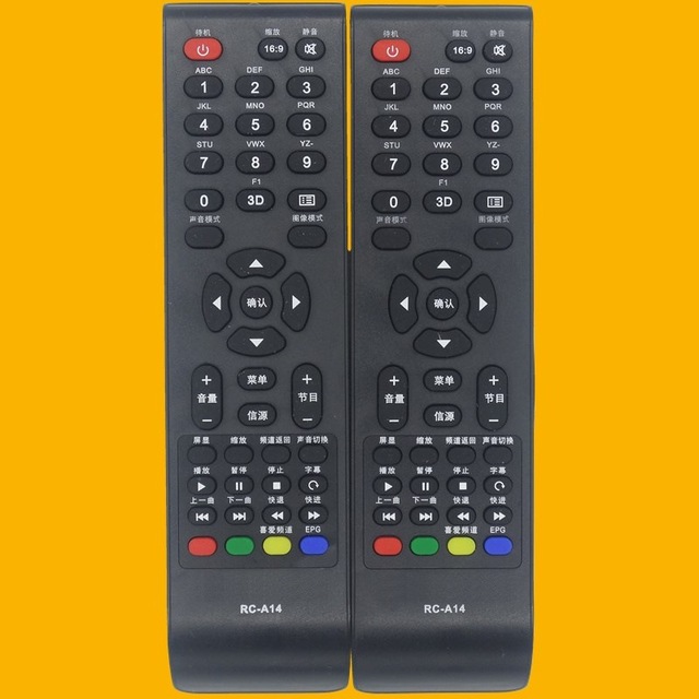 Crystal Beads RC-A14 Remote Control For Changhong LCD LED TV 20.2x5.2x2.2cm Black Learning Code