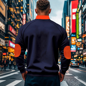 Pullover da <span class=keywords><strong>uomo</strong></span> primavera e autunno 1/4 a quarti <span class=keywords><strong>con</strong></span> Zip su <span class=keywords><strong>felpa</strong></span> De Hombre felpe Patchwork a maniche lunghe - Product Image 4