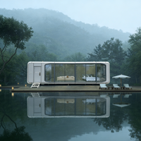 Maison capsule préfabriquée en acier moderne et intelligente F37 Tiny Smart, maison capsule écologique pour hôtel, maison ou solution commerciale