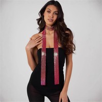 Meilleure Vente : Collier Écharpe Tendance en Métal et Paillettes pour Femme – Polyvalent et Original