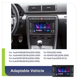 Podofo 2 Din 7" 4+64GB pour Audi A4/S4/B6/B7 Autoradio Android CarPlay sans fil Android Auto Audio de voiture Autoradio GPS WIFI BT - Product Image 2