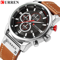 Montres pour hommes CURREN 8291, mouvement à quartz, mode, affaires, décontracté, sport, luxe, date automatique, bracelet en cuir, montre-bracelet pour hommes, Reloj