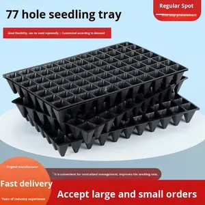 Plateaux de germination <span class=keywords><strong>pour</strong></span> plantes et légumes, plateaux de pépinière de jardin, DDA329, durables, 21/32/50/72/105/128 cellules, noir, PE - Product Image 4