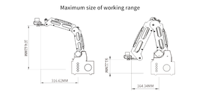 זרוע רובוטית תעשייתית מהירה, זרוע רובוטית מיני, זרוע רובוטית שולחנית קטנה, זרוע רובוטית לחינוך טכנולוגי - Product Image 4