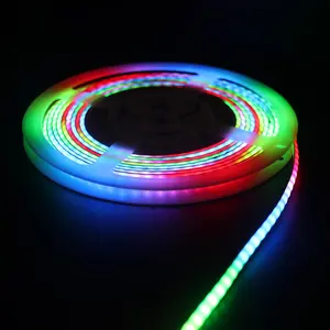 Slim 5Mm Warna Pelangi Mimpi Pintar RGB Fleksibel COB LED Strip Cahaya DC 5V 160LED RGBIC Strip Yang Dapat Diterima