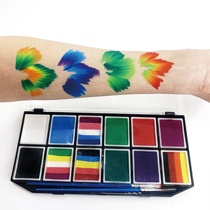 Kit de pintura para fiesta, paleta de pintura para cara, arte corporal, maquillaje de Halloween para suministros de pintura corporal, pastel dividido, pintura facial