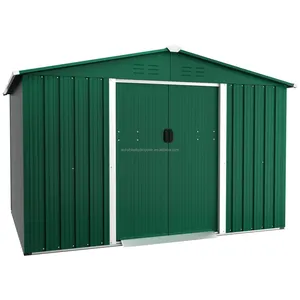 Petite maison en métal galvanisé Rangement pour outils de jardinage Abri pour vélos de l'arrière-cour Abri extérieur pour cour Patio Pelouse