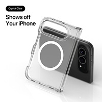Coque magnétique transparente HD pour iPhone Ultra/Fold, protection antichoc en PC rigide et TPU souple, coque transparente de protection
