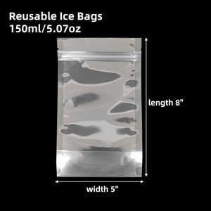 Paquete de bolsa de hielo con cremallera reutilizable transparente JIJID de 5 "x 8" para terapia de frío caliente lesiones deportivas primeros auxilios y alivio de la fiebre - Product Image 6