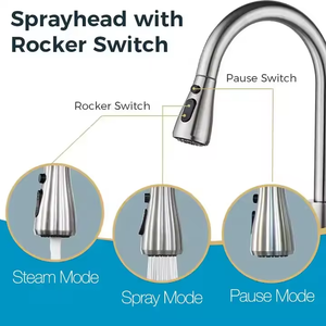 Matte Black Electric <strong>Shower</strong> Faucet Single Handle Modern Design Bathroom <strong>Kitchen</strong> Fast Heating Hot Water Stainless Steel Hot Cold - Product Image 5