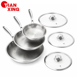 TIANXING OEM Poêle à frire en titane martelé personnalisée, sans PFAS, non toxique, compatible <span class=keywords><strong>induction</strong></span> - Product Image 1