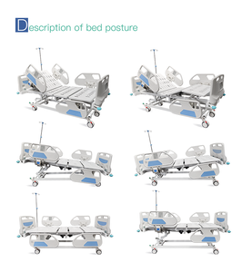 Tempat tidur listrik ICU Premium dengan CPR satu SENTUH & sistem pengaman peredam - Product Image 5