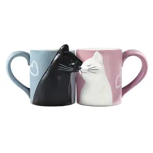 best selling products 2024 3D mugs ceramic Animal Drinking Mug Handpainting dolomite Cat Coffee Mug