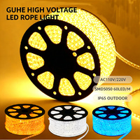 Bande LED SMD 5050 RGB haute tension 110V/220V, 60 LED/m, 14,4W/m, IP65, extérieur, dimmable, 3000K/4000K/6000K, 50m/rouleau