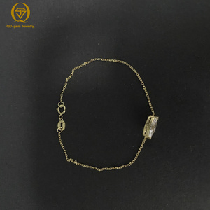 กำไลข้อมือทองคำ 18K ทรงมาร์คีส์ หรูหราแบบเรียบง่าย ประดับเพชรเลี้ยงในห้องปฏิบัติการ พร้อมใบรับรอง IGI สี D ความใส VVS ขนาดสั่งทำพิเศษสำหรับเป็นของขวัญ - Product Image 2