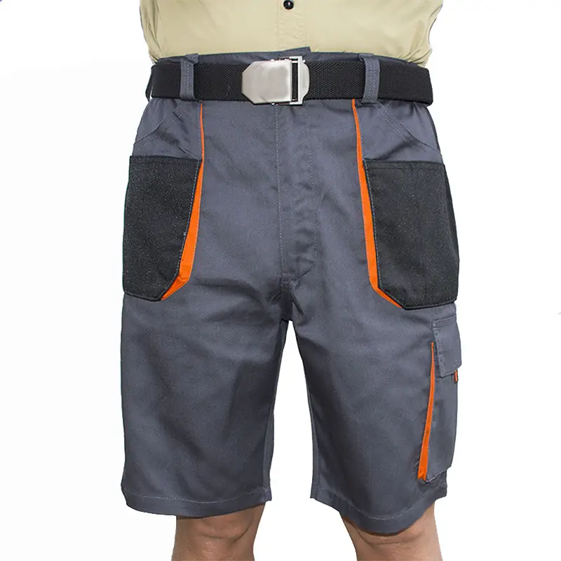 80% Polyester 20% Katoenen Cargoshorts Heren Multi-Pocket Baggy Heavy Duty Werk Shorts Waterdichte Technische Werkkleding