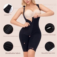 Body sculptant une pièce en nylon et dentelle, grande taille, post-partum, effet remonte-fesses et contrôle du ventre, style européen-américain, vente en gros transfrontalière