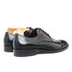 Luxury Breathable <b>Pointed</b> Toe Lace-Up Men's Formal Business Shoes Genuine Leather Upper Lightweight Anti-Slip Office Career - Product Image 4