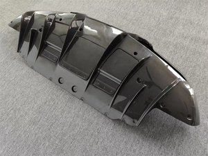 Utilisé pour <span class=keywords><strong>Ferrari</strong></span> F8 Modification N-style Diffuseur arrière en fibre de carbone Kit de carrosserie quatre pièces Jupes latérales de pare-chocs avant - Product Image 3