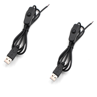 Câble USB à extrémité ouverte avec interrupteur d'alimentation 501, contrôle de puissance DIY, conducteur en cuivre, isolation PVC LANO-20516 12V pour projets personnalisés
