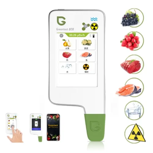 Greentest ECO6野菜、果物、肉食品硝酸塩水質核放射線環境検出器、EUプラグ (白)
