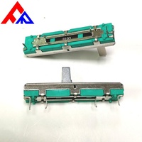 Lineer Sürgülü Potansiyometre 20mm 30mm 45mm 60mm Strok 10k 20k 50k 100k Karbon Film Metal Plastik Ses Tüpü PC Pin Terminali