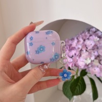 Casing Bunga Ceri Cantik untuk AirPods 5 Pro 2 Air Pods 2 3, Penutup Bunga Lembut Trendi Lucu dengan Tali untuk AirPods Pro 3 4