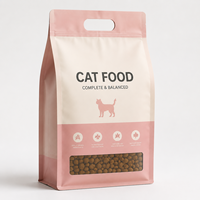 Pochette à fond plat recyclable imprimée en héliogravure personnalisée avec fermeture éclair et valve pour l'emballage d'aliments pour animaux de compagnie et de friandises pour chiens