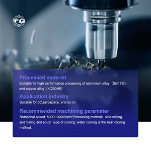 Carburo di tungsteno 65 HRC <span class=keywords><strong>End</strong></span> <span class=keywords><strong>Mill</strong></span> per fresatura strumenti CNC 3 flauti angolo raggio fresatura con su misura ODM/OEM supporto - Product Image 4