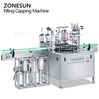 Machine de remplissage et de bouchage automatique rotative 4 en 1 pour liquides et gaz aérosols ZONESUN ZS-QW1600