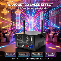 Projecteur laser de scène à faisceau animé couleur 20W avec contrôle par application, indice IP33, en alliage d'aluminium, activé par le son, DMX pour DJ et soirées