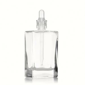 Emballages écologiques transparents pour soins de la peau, flacons en verre pour sérum capillaire et barbe, huiles essentielles, avec compte-gouttes, couleur personnalisée, sérigraphie - Product Image 3