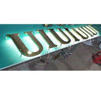 Panneaux rétroéclairés en acier inoxydable 3D, panneaux de lettres de canal led