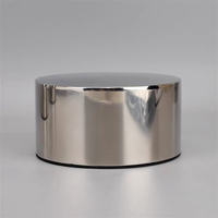 Table à thé/café en acier inoxydable, 37.5x37.5x45cm, ovale, Design minimaliste et moderne, ignifuge, résistant à l'humidité, meubles de salon
