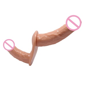 BAILE <span class=keywords><strong>Mini</strong></span> <span class=keywords><strong>gode</strong></span> double solide écologique et portable avec sangle de <span class=keywords><strong>ceinture</strong></span> pour couples lesbiens, en TPE, étanche IPX7, couleur FRESH - Product Image 3