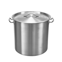 Marmite ronde en acier inoxydable de grande capacité 6L 12L 20L 25L 70L, marmite à soupe commerciale, casseroles de cuisson